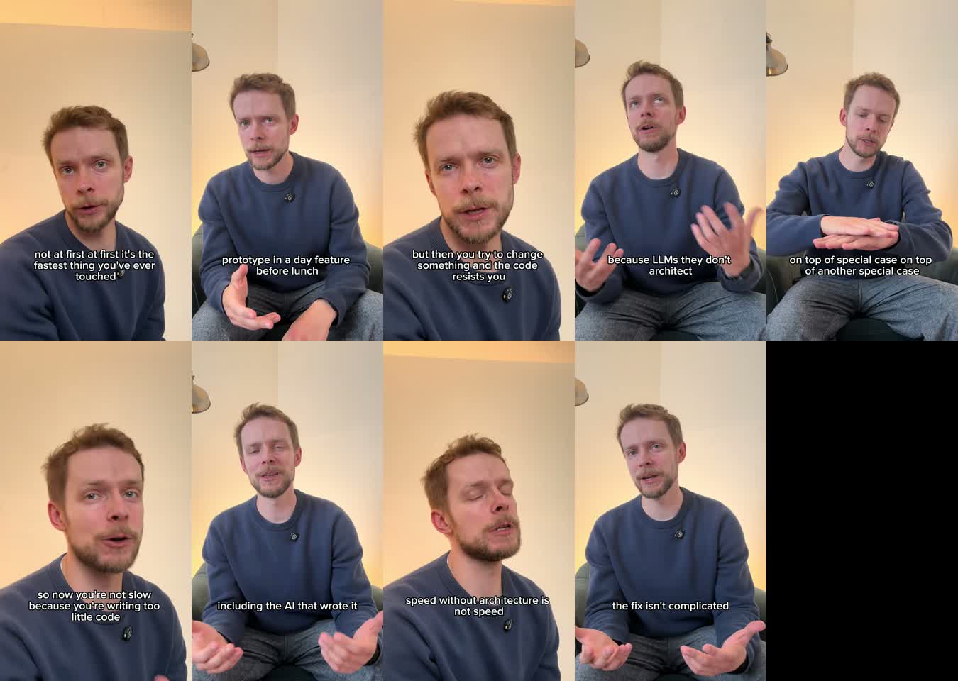 Contact sheet from the Claude Code architecture video